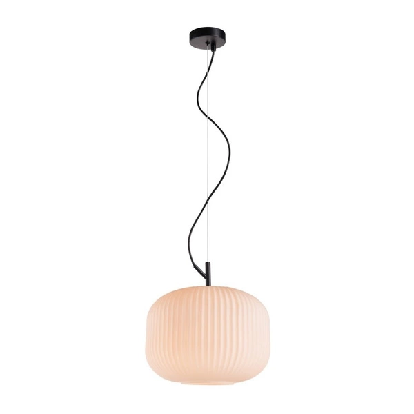 Lampa wisząca Rues śr. 30cm E27 | czarny/biały