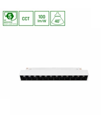 SYSTEM SHIFT SMART- GRID S oprawa liniowa 220x23x42 12W 40st biała CCT/DIM 5 lat gw.