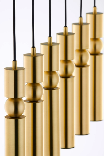 Nowoczesna Lampa wisząca ALAS wys. 120cm 6xG10 14W IP20 | Złoty