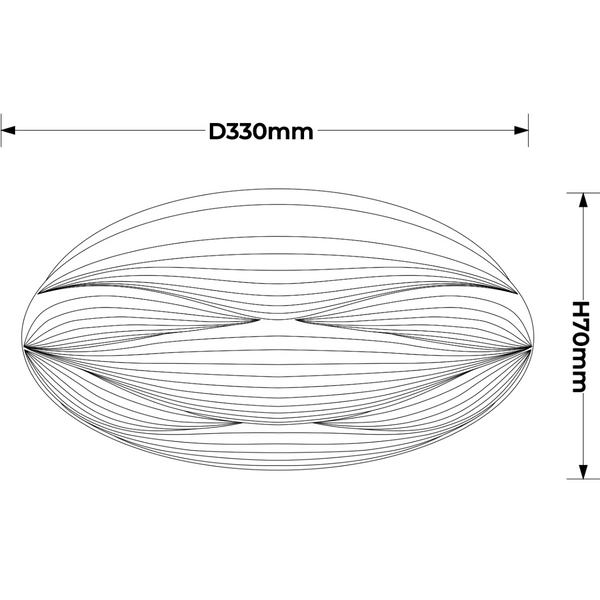 Plafon Moluna 33 cm biały LED 4000K