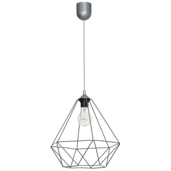 Lampa wisząca BASKET, szara, 1x60W E27, MLP7216