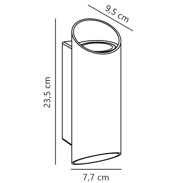 Kinkiet NICO GU10 35W Aluminium | Zardzewiały