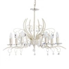 Żyrandol klasyczny świecznikowy MONA WHITE śr. 70cm biały antyczny