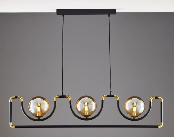 Nowoczesna Lampa wisząca HANZA wys. 30-100cm 3xG9 14W IP20 | Złoty