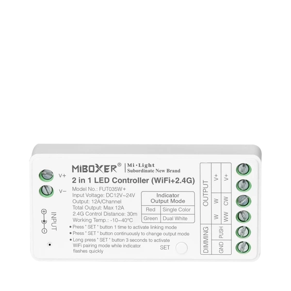 MI-LIGHT KONTROLER LED 2W1 WIFI 12-24VDC | CCT MONO