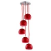 Lampa wisząca zwis WATERFALL czerwona śr. 28cm