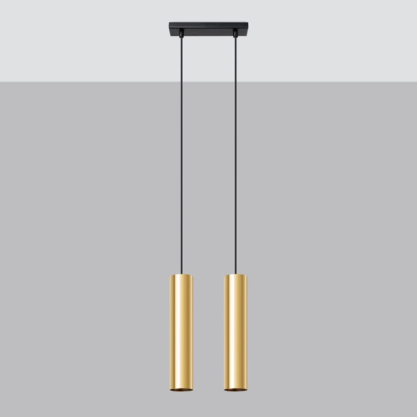 Lampa Wisząca LAGOS 2 złoty połysk