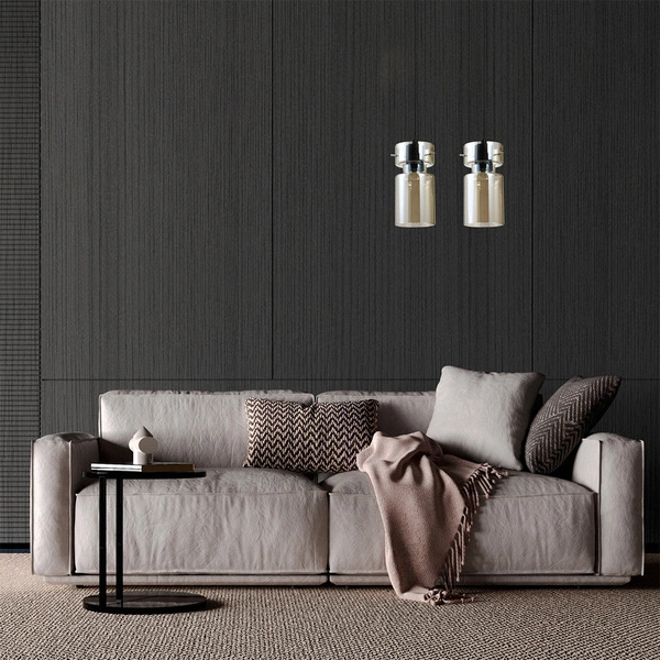 Podwójna lampa wisząca Nivio dymna 2xE27