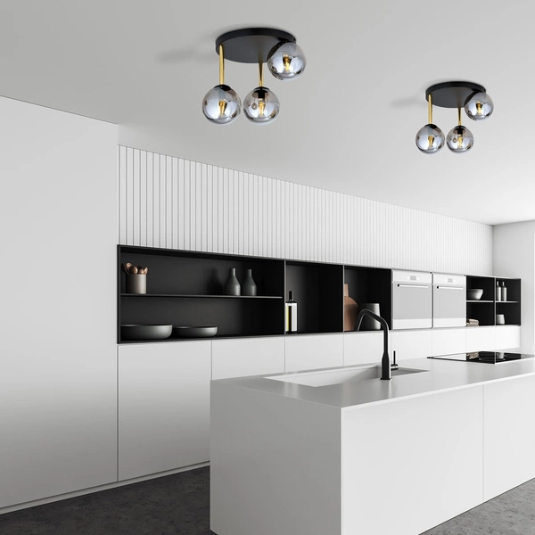 Lampa sufitowa Emibig DOLCE 3 BL GRAFIT 1259/3