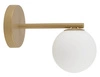 Lampa ścienna, szklana kula GAMA KINKIET G9 12W dł. 24cm | złoty