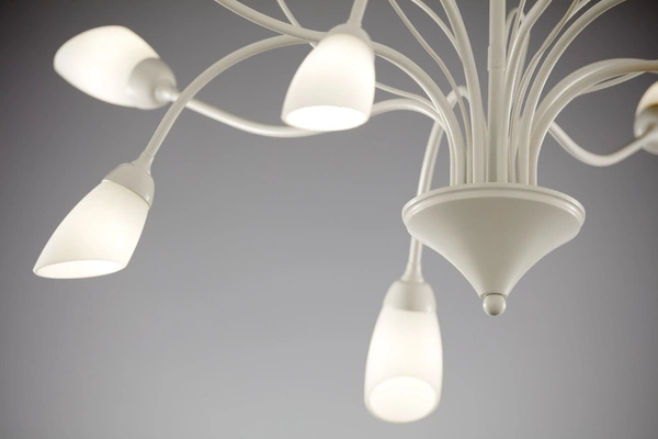 Klasyczny Żyrandol GLORIOSA wys. 50cm 10xG9 14W IP20 | piaskowo-szary