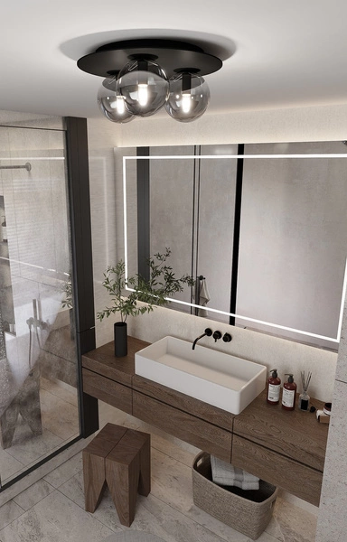 Lampa sufitowa Emibig SOLAR 3 Czarny/GRAFIT 1128/3