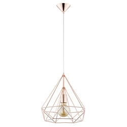 Lampa wisząca ALFA BASKET II MIEDZIANA 1xE27 37cm | 60361