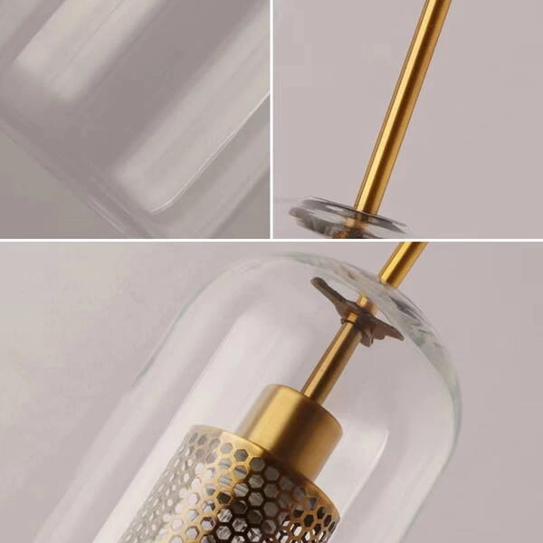 Lampa Wisząca Złota Szklana Zwis Abruzzo Nobbile E27