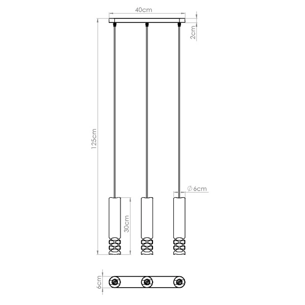 Lampa wisząca LIRO 3L biały