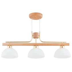 Lampa wisząca ALFA LESSI DREWNIANA 3xE27 72cm | 62530