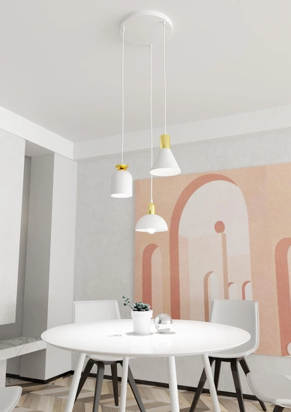 Lampa wisząca Emibig FOX 3 PREM WH 1403/3PREM