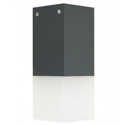 Stylowa lampa sufitowa zewnętrzna E27 wys. 20cm CUBE CB-S DG | ciemny popiel