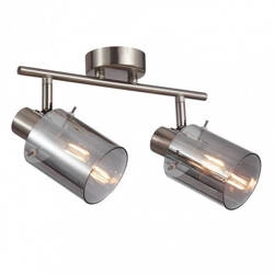 Lampa sufitowa Santia szer. 18cm 2xE14 | srebrny/dymiony