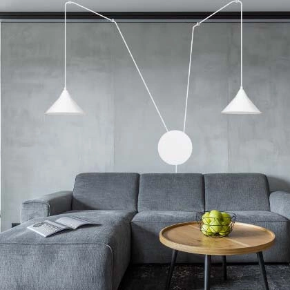 Lampa wisząca Emibig ABRAMO 2 Biały 159/2