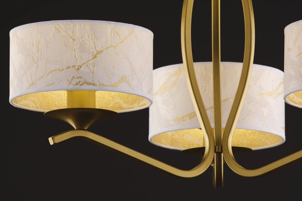 Klasyczny Żyrandol KASZMIR wys. 58cm 3xE27 15W IP20 | złoty połysk