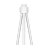 Lampa podłogowa na statywie 1xE27 maks. 40W biały metal/przezroczysty kabel PVC/abażur z czarnej tkaniny 1523002