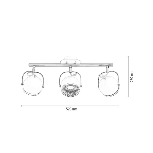 Lampa listwa BALL III Led biała 2686382