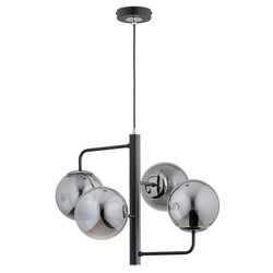 Lampa wisząca ALFA LAMUR CZARNA 4xE14 54cm | 63150