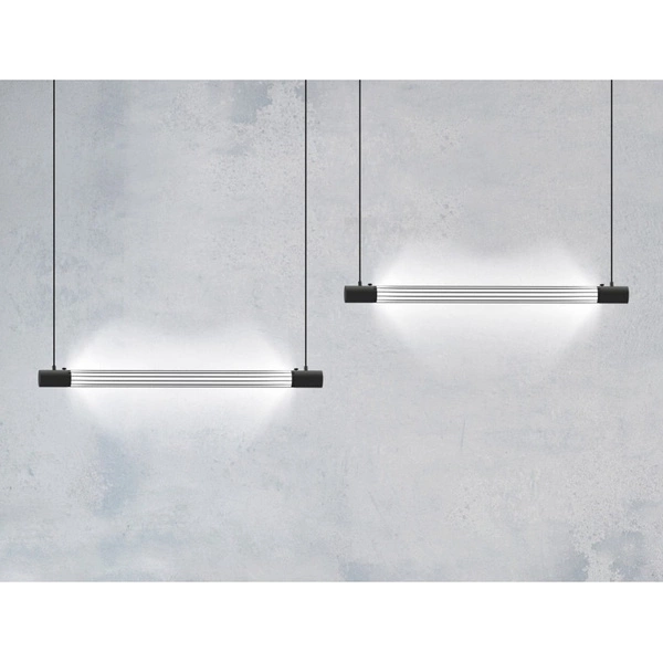 Lampa wisząca VALO TH.008CZ, czarna, 1x14W T8 LED, barwa ciepła 3000K