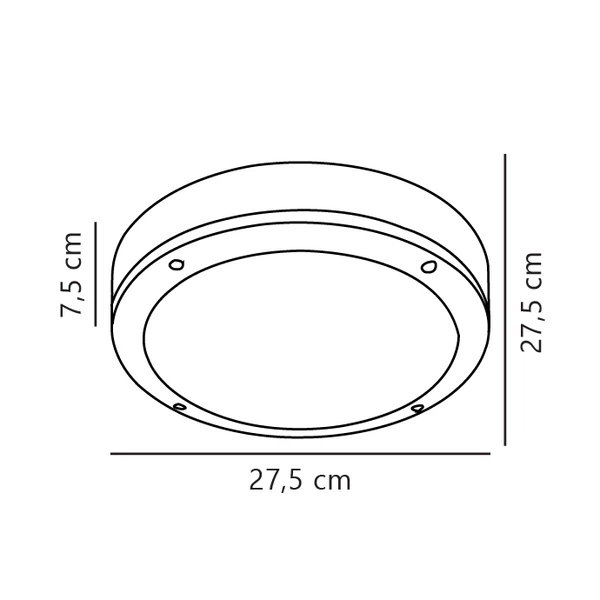 Lampa sufitowa Desi E27 12W Aluminium | Czarny