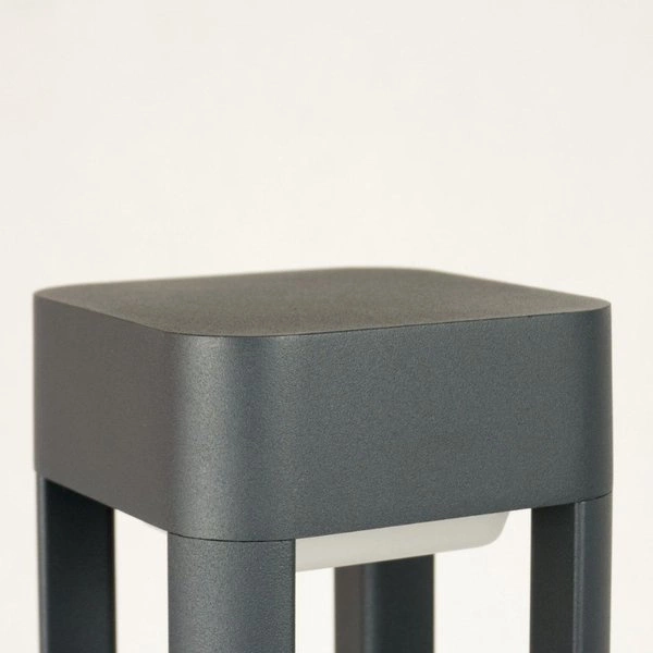 Nowoczesny kinkiet zewnętrzny FAN KWADRAT FKW-K100 | ciemny popiel