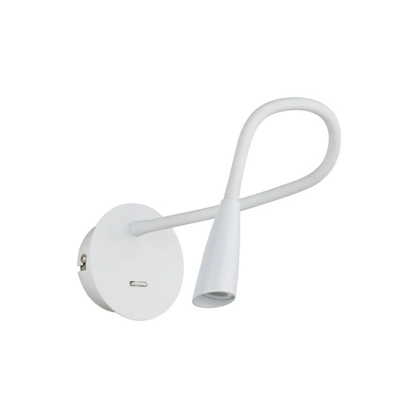 Kinkiet na giętkiej szyjce Paola dł. 48cm 3W LED ciepła biel 3000K| biały