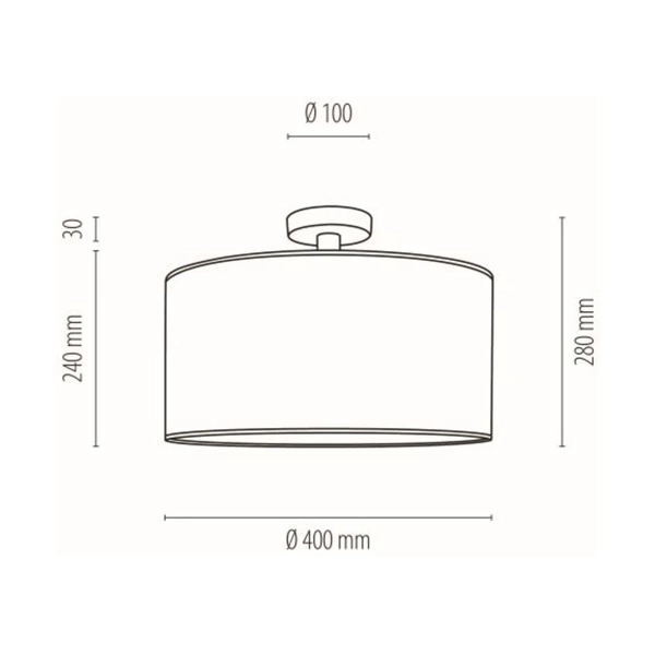 Hoja Lampa Sufitowa 1xE27 Max.60W Dąb Olejowany/Czarny/Multikolor 56047174