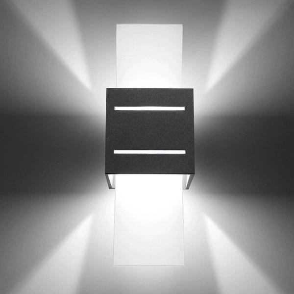 Kinkiet Sollux LORETO Aluminium, Szary, Szkło, G9 12W LED, SL.0202