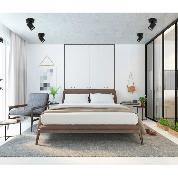 Lampa sufitowa reflektor Senova dł. 12,2cm GU10 | czarny