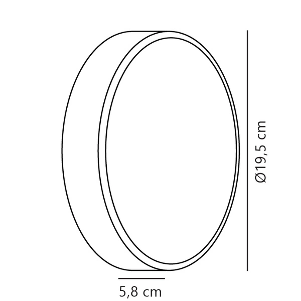 Kinkiet OLIVER LED 2700K Biała ciepła Plastik | Czarny