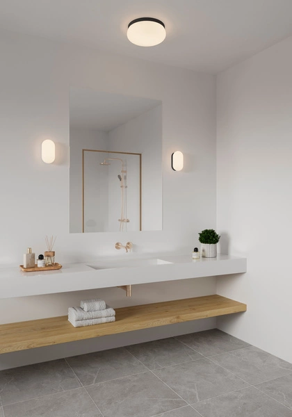 Lampa sufitowa FOAM E27 55W Plastik | Czarny