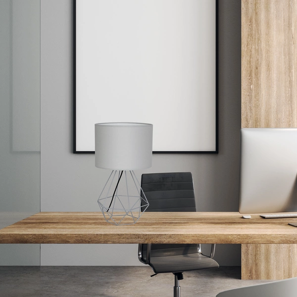 Lampka stołowa/nocna BASKET, szara, 1x60W E27, MLP7202