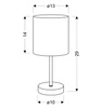 Lampa gabinetowa/stołowa/nocna EMILY 41-26729 chrom/abażur beżowy 1x40W E14