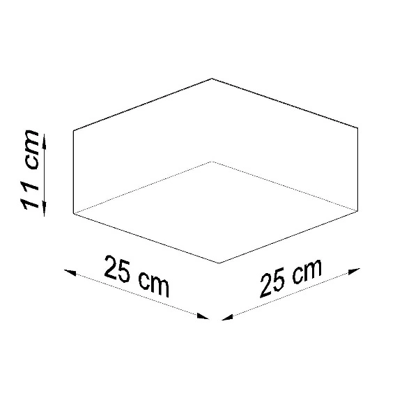 Plafon Sollux HORUS 25 PVC Stal szary 15W LED, SL.0143
