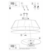 Nowoczesna lampa sufitowa VEGA SL.0767 60cm biała 5x60W E27