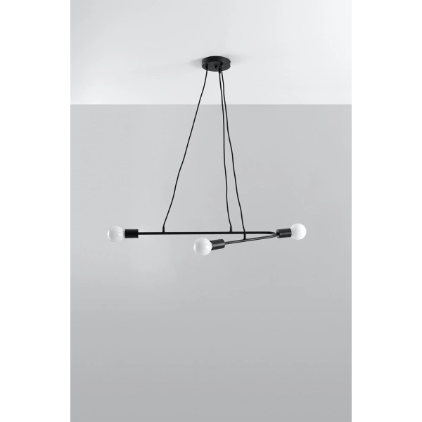 Lampa wisząca ASTRAL 3 SL.0616 czarna 3xE27