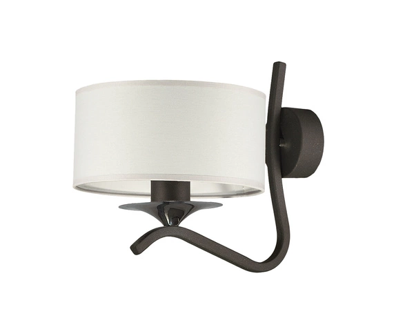 Klasyczny Kinkiet KASZMIR wys. 23cm 1xE27 15W IP20 | Grafitowy