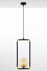 Nowoczesna Lampa wisząca ZAFRA wys. 52-120cm 1xG9 14W IP20 | Złoty