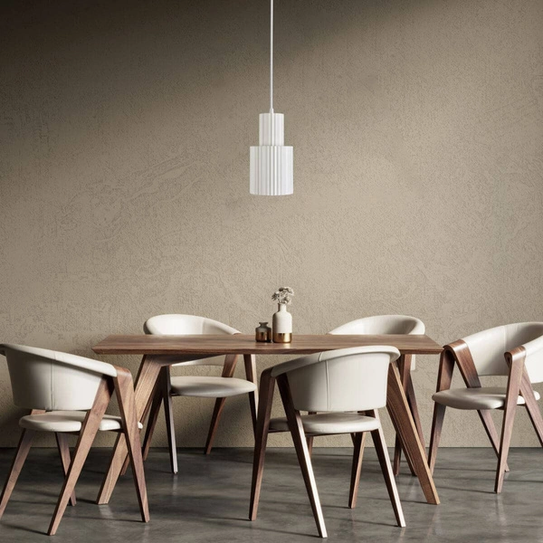 Lampa wisząca Tokio 1, duża, biała, 1x60W E27