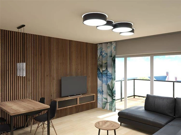 Duży plafon ARENA śr.55cm biały