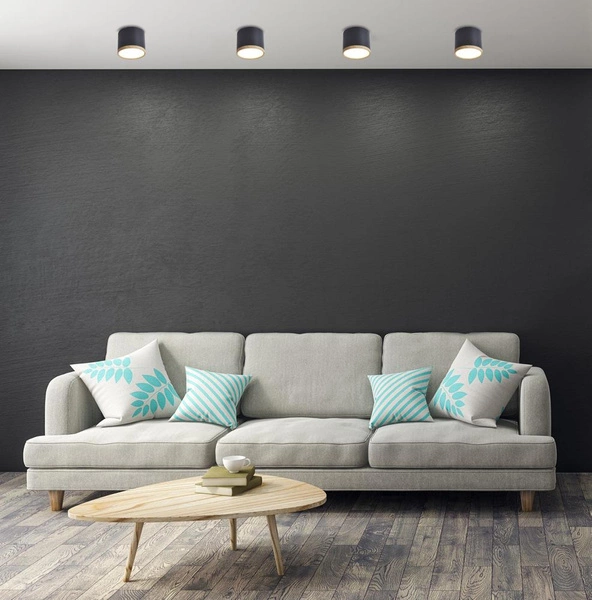 Lampa sufitowa TUBA 2275949, czarna/drewno, 9W LED, barwa neutralna 4000K