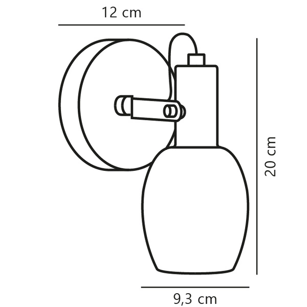 Kinkiet ARILD E14 40W Metal | Czarny