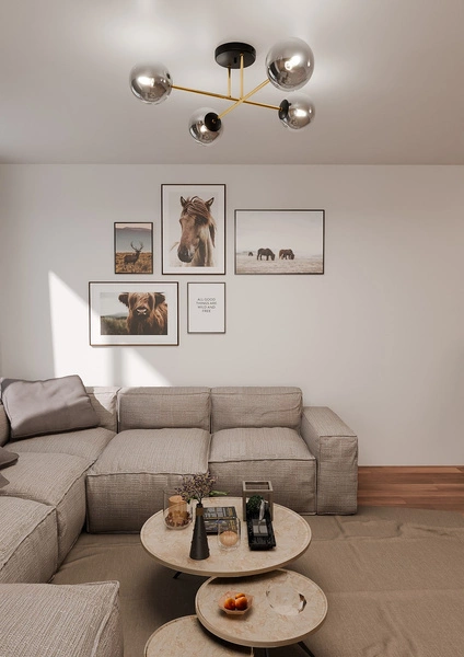 Lampa sufitowa Emibig MAGNUM 4 BL GRAFIT 1269/4