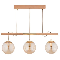 Lampa wisząca ALFA AXA DREWNIANA 3xE14 66cm | 62539